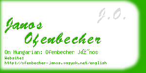 janos ofenbecher business card